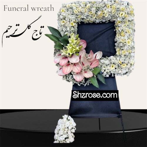 تاج گل یک طبقه مربعی کد 37
