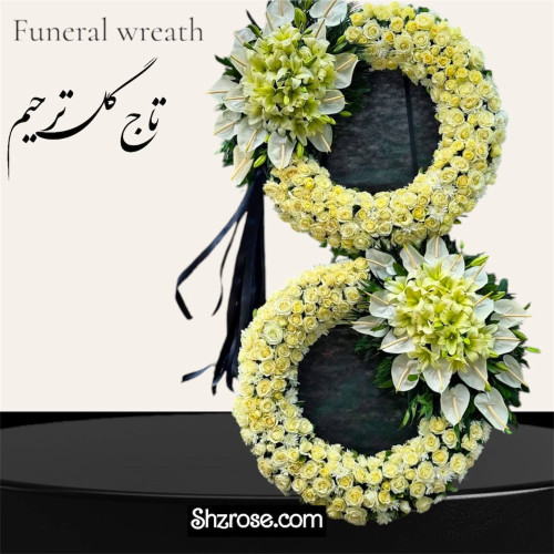 تاج گل دوطبقه حلقه‌ای کد 33