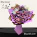 دسته گل لیلیوم، داوودی، رز و رزمینی